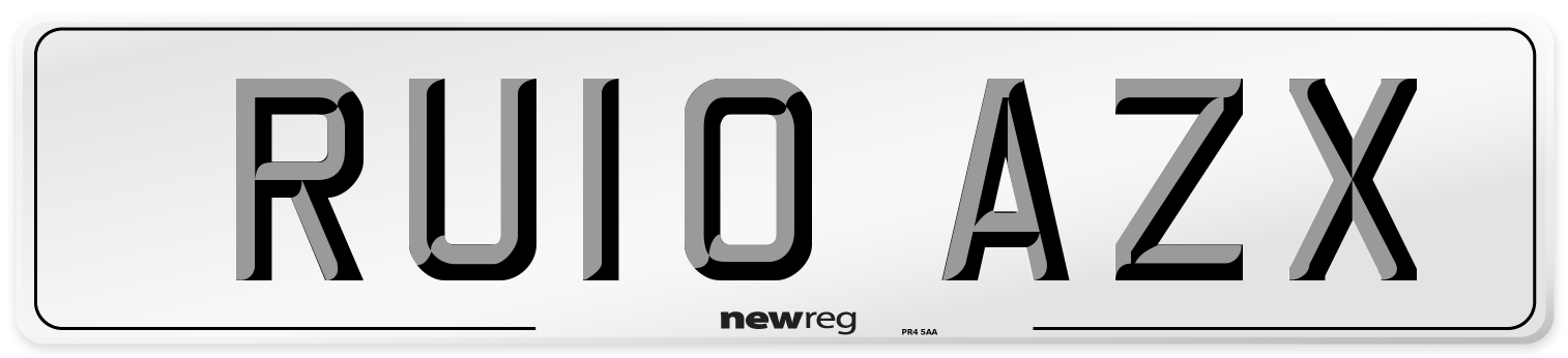 RU10 AZX Number Plate from New Reg